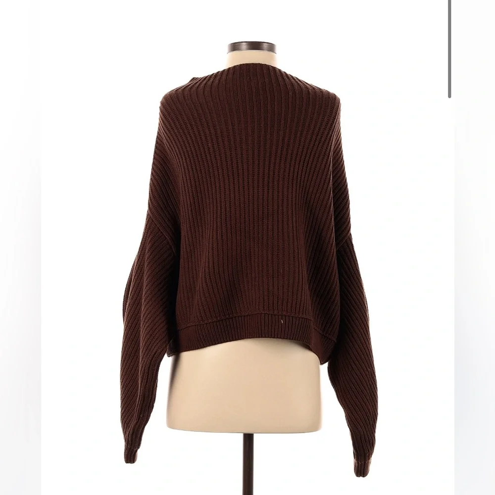 Chocolate brown free people sweater - Picture 2 of 4